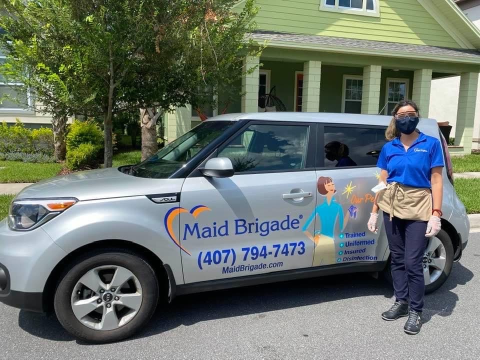 Maid Brigade of Orlando trained, uniformed cleaning team